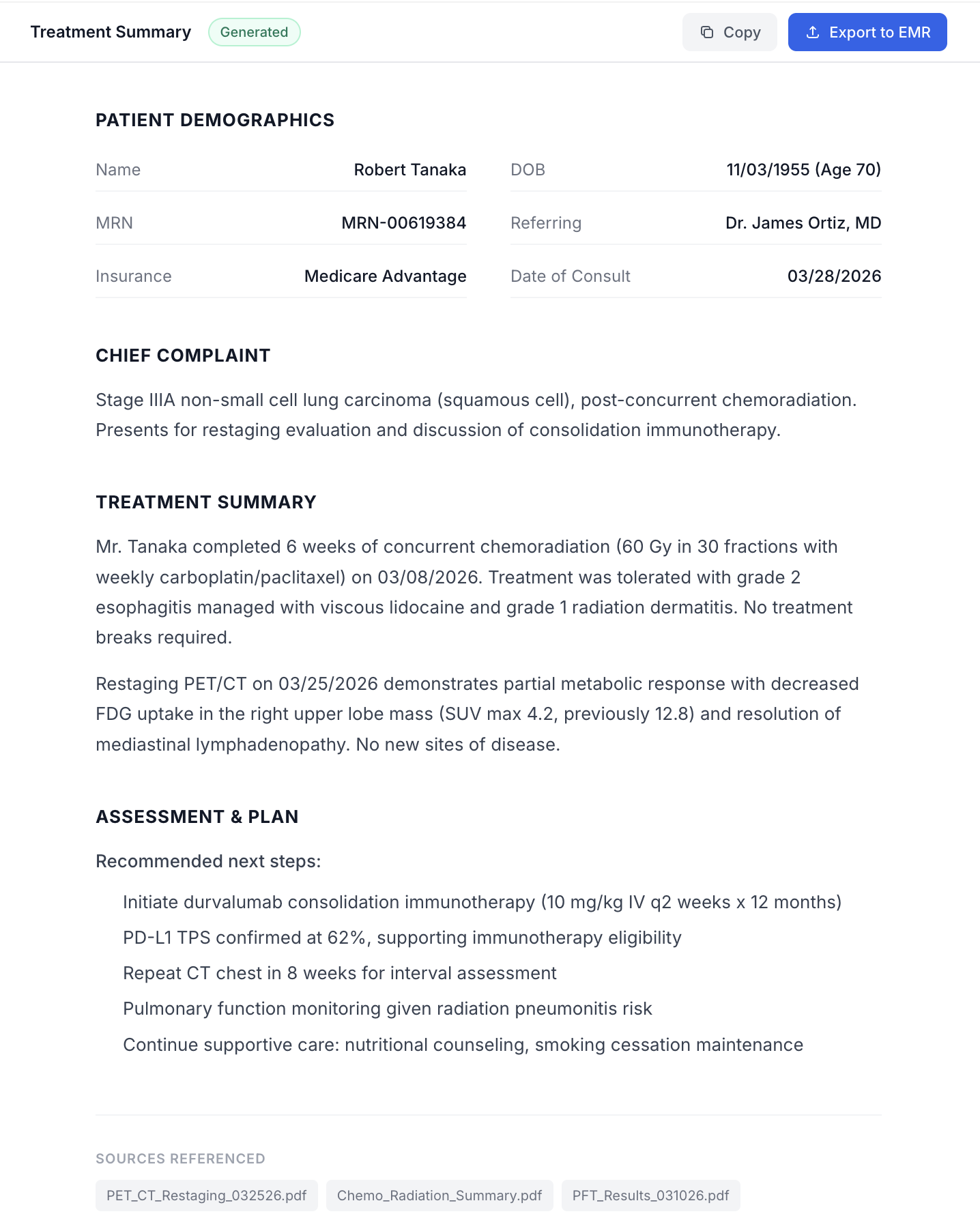 Generated report — glioblastoma evaluation